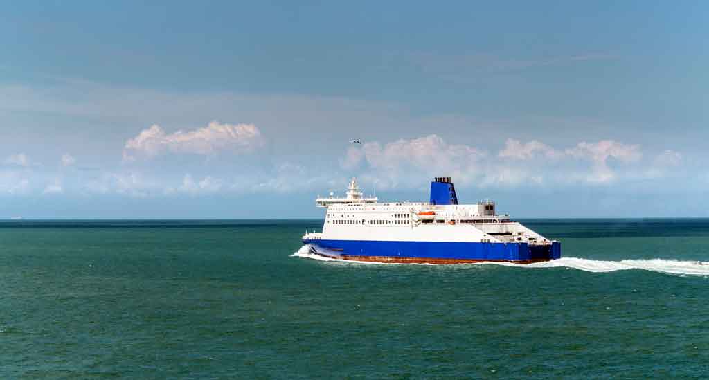 Vertrek-uit-Europoort met de veerpont naar Hull.