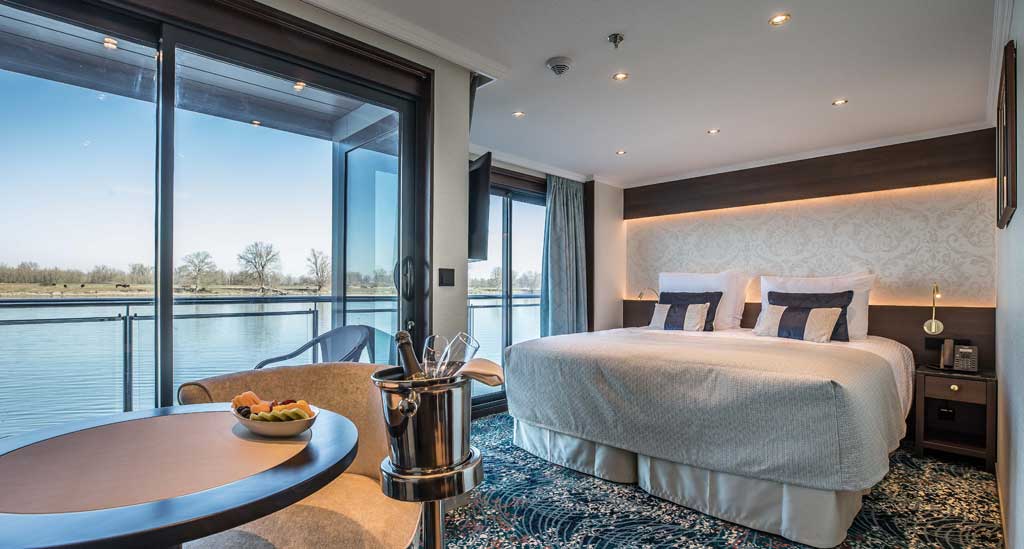 A-suite (23m2) met panorama schuifpui en privé verandabalkon, Diamantdek