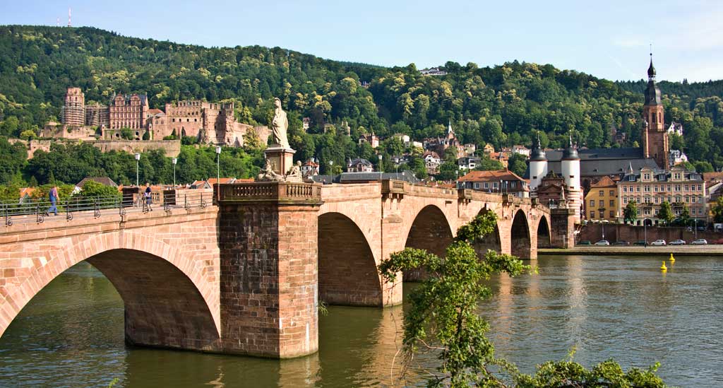 De Theodor Brug over de Neckar in Heidelberg