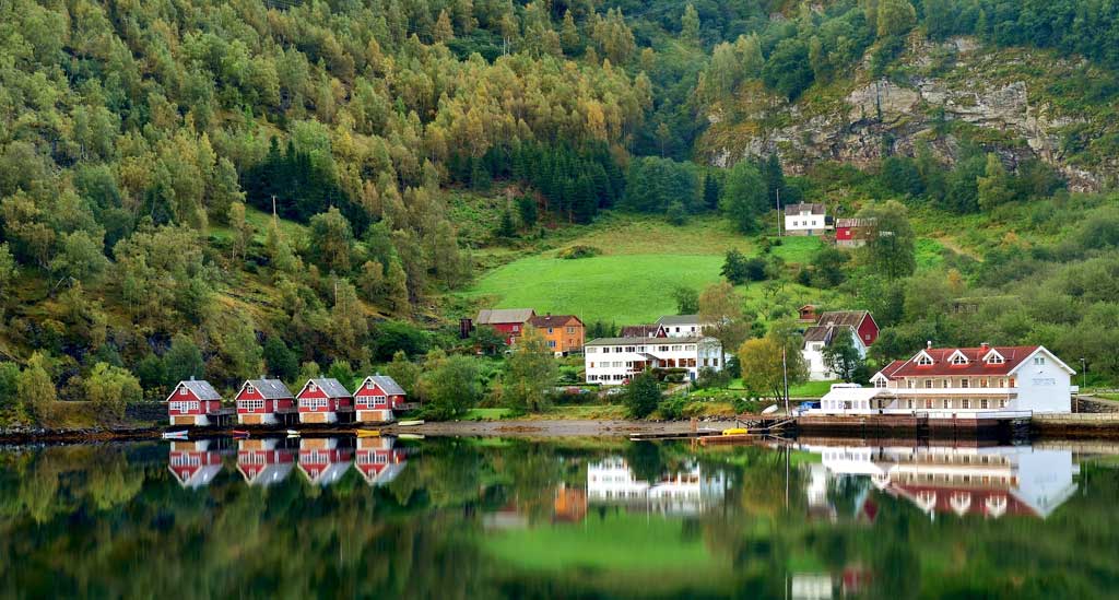 Het schilderachtige dorpje Flåm