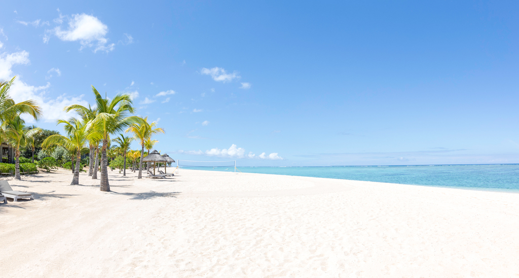 Het prachtige tropische strand van Mauritius