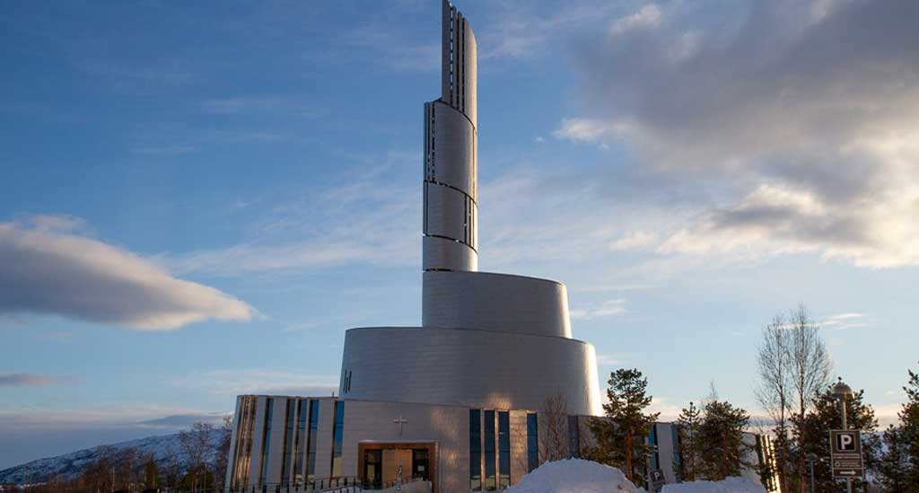 Noorderlichtkathedraal in Alta, Noorwegen