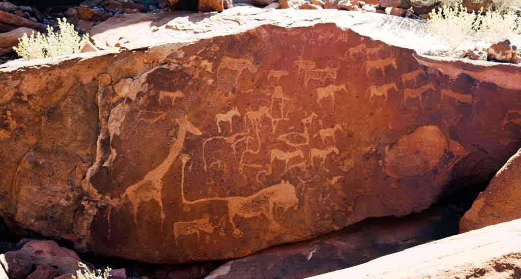 Prehistorische-rotstekeningen bij Twyfelfontein