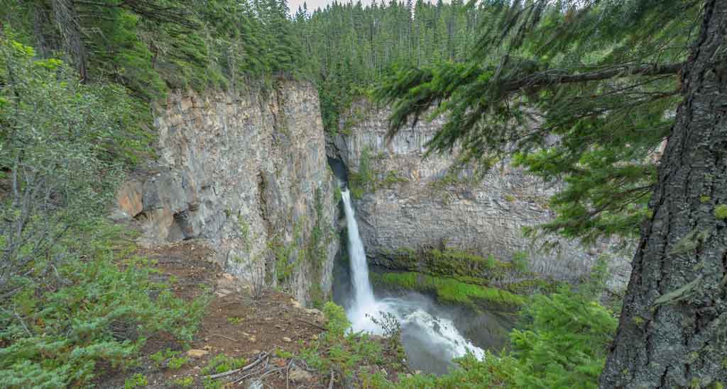 Spahats watervallen in Wells Gray Provincial Park