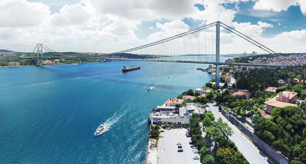 Uitzicht op de Bosphorus
